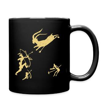 Pétroglyphe de Cova Remigia - Mug uni - noir - Droite