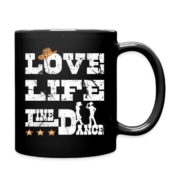 Danse en ligne Vie amoureuse - Mug uni - noir - Droite
