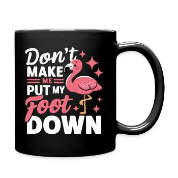 Flamingo Tier Rosa - Tasse einfarbig - Schwarz - Rechts