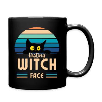 Resting witch face cat - Tasse einfarbig - Schwarz - Rechts