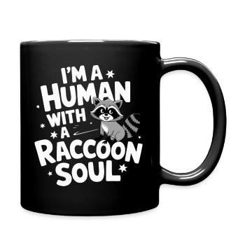 Raton laveur - Mug uni - noir - Droite