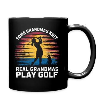 De vraies mamies qui jouent au golf - Mug uni - noir - Droite