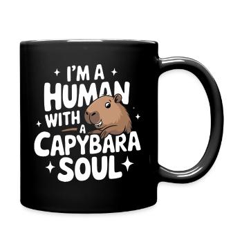 Capybara Capybara Animal rongeur - Mug uni - noir - Droite