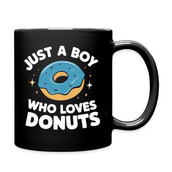 Donut Donuts Süßigkeiten Bagel - Tasse einfarbig - Schwarz - Rechts