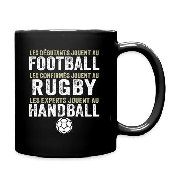 les experts jouent au handball cadeau handballeur - Mug uni - noir - Droite