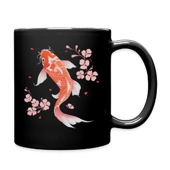 Koi Poisson Carpe Japon Chine Poisson - Mug uni - noir - Droite