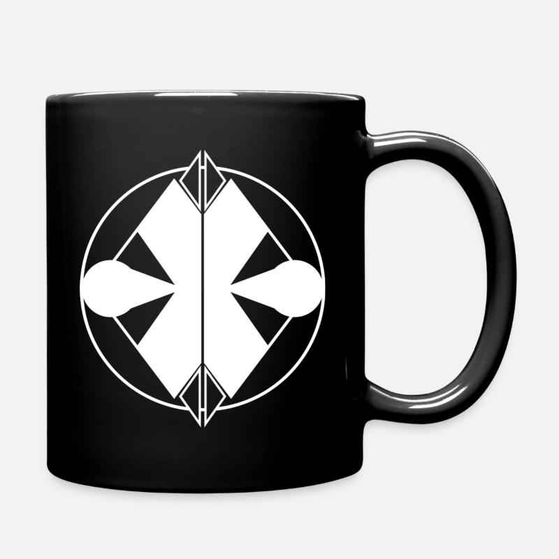 Logo Blanc Épuré – Design Symétrique & Universel - Mug uni - noir