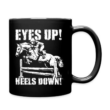 Perfect riding posture: Eyes up - Full Colour Mug - black - Right