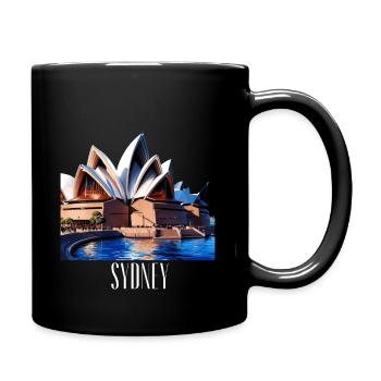 Sydney Australien - Tasse einfarbig - Schwarz - Rechts
