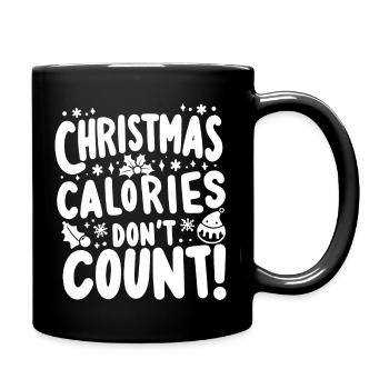 Les calories de Noël ne comptent pas - Mug uni - noir - Droite