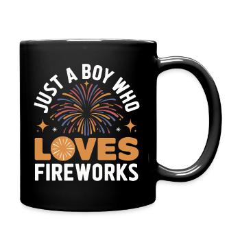 Pyrotechniker Feuerwerk Pyrotechnik - Tasse einfarbig - Schwarz - Rechts