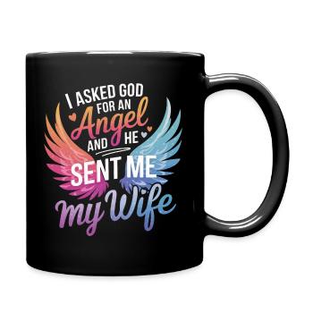 Femme Épouse Partenaire Famille Marié - Mug uni - noir - Droite