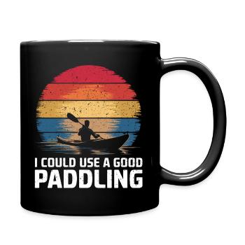 Kayak humor for adventurers - Full Colour Mug - black - Right