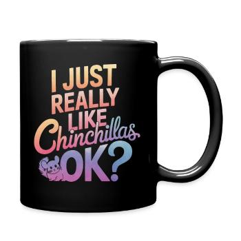 Chinchilla Chinchillas Maus - Tasse einfarbig - Schwarz - Rechts