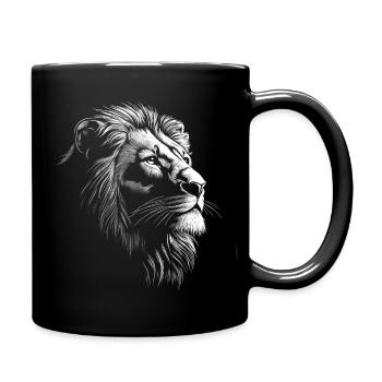 Lion - Full Colour Mug - black - Right