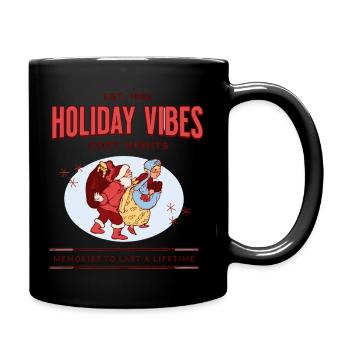 Christmas Holiday Vibes T-Shirt - Full Colour Mug - black - Right