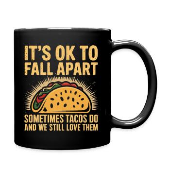 Loving message with taco humor - Full Colour Mug - black - Right