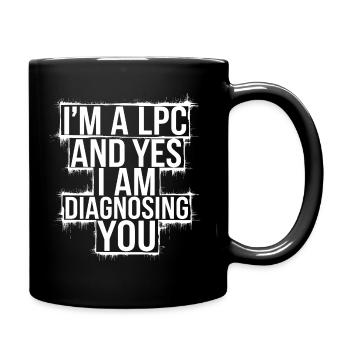 Humorous design for psychologists - Full Colour Mug - black - Right