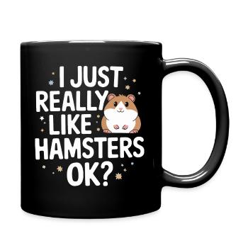 Hamster - Tasse einfarbig - Schwarz - Rechts