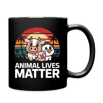 Végétarien Végétalien Végétarien Végétarien - Mug uni - noir - Droite