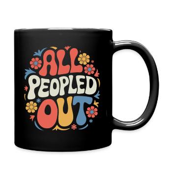 Introvert, antisocial, introvert - Full Colour Mug - black - Right