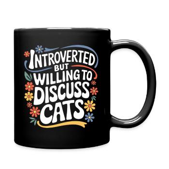Introvert, antisocial, introvert - Full Colour Mug - black - Right