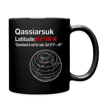 Greenland - Qassiarsuk is not for sale! F--- off! - Full Colour Mug - black - Right