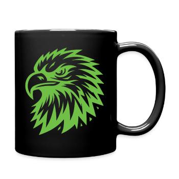 Green Eagle – Wild, majestic and powerful - Full Colour Mug - black - Right