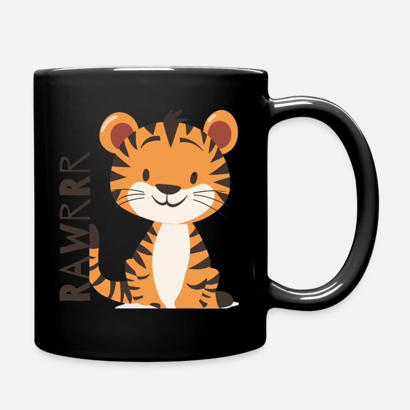 Süßer Tiger - Rawrrr - Tasse einfarbig - Schwarz