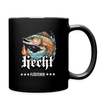 Hecht Flüsterer - für begeisterte Hecht Angler - Tasse einfarbig - Schwarz - Rechts