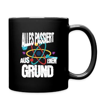 Lustiger Physiker Spruch als Geschenk - Tasse einfarbig - Schwarz - Rechts