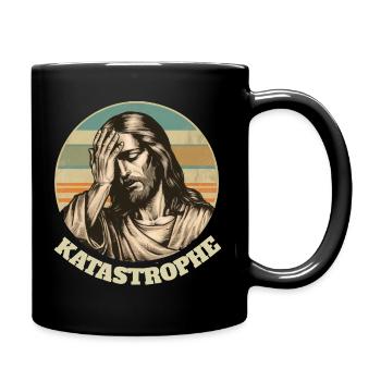 Jesus Katastrophe Ostern Geschenk - Tasse einfarbig - Schwarz - Rechts