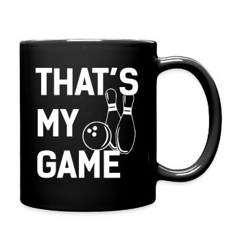 My Game Is Bowling - Full Colour Mug - black - Right