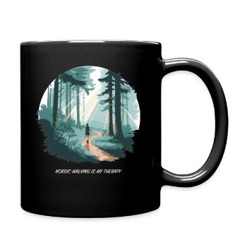 La marche nordique est ma thérapie – Running Forest Nature - Mug uni - noir - Droite