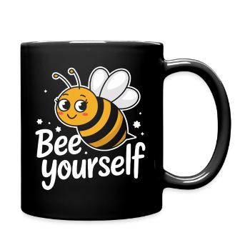 Honigbiene Imker Bienen Biene - Tasse einfarbig - Schwarz - Rechts