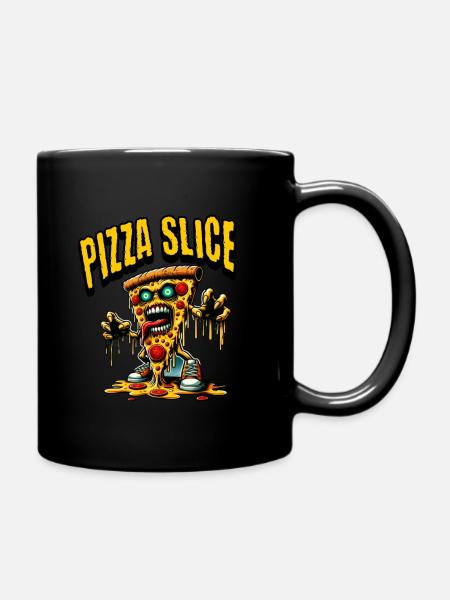 Pizza Slice - Full Colour Mug - black