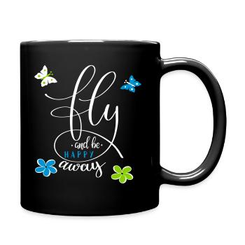 envolez-vous et soyez heureux - Mug uni - noir - Droite