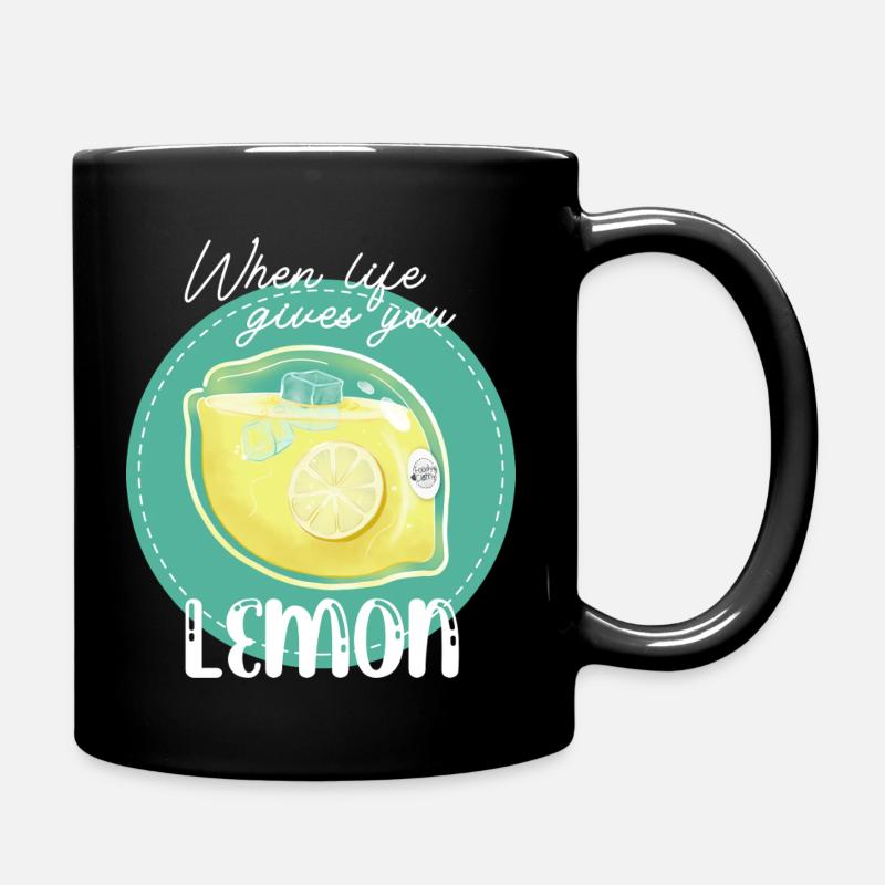 Wenn das Leben dir Zitrone gibt - Tasse einfarbig - Schwarz