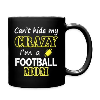 Crazy Football Mom - Full Colour Mug - black - Right