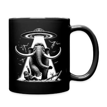 mammoth abducted by ufo - Full Colour Mug - black - Right
