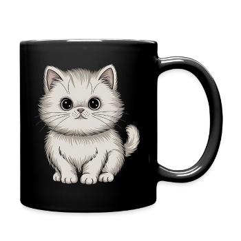 Chat persan - Mug uni - noir - Droite