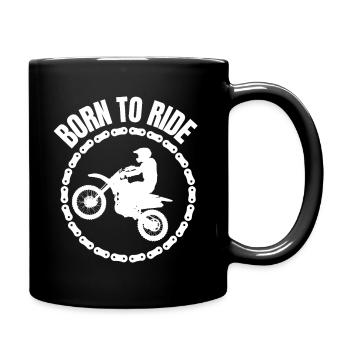 Born to Ride Motocross - Tasse einfarbig - Schwarz - Rechts