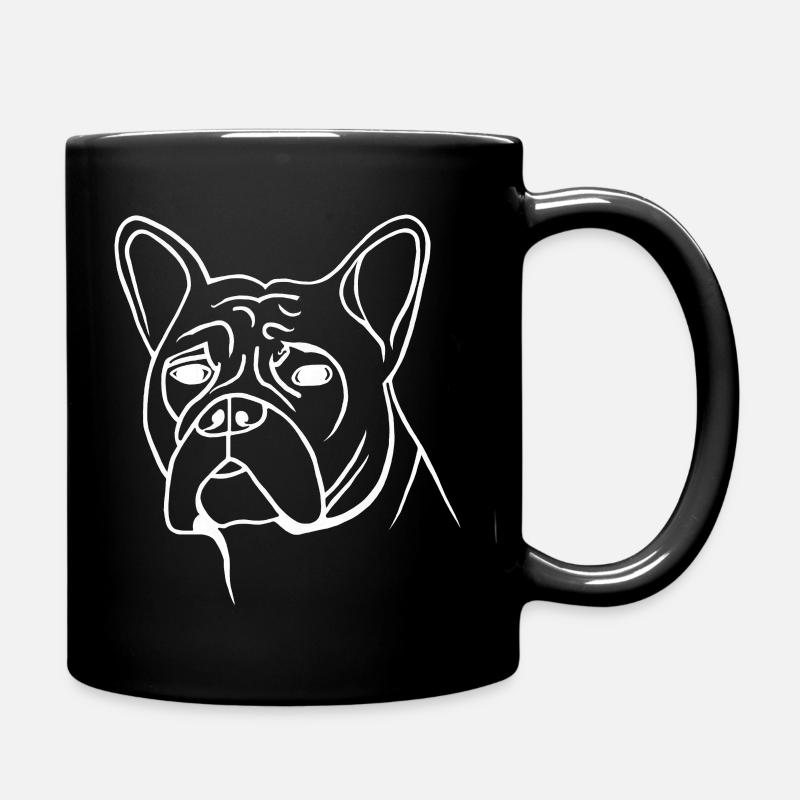 Bruno white - Full Colour Mug - black