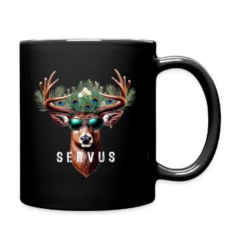 Servus Bavarian Welcome Deer Sunglasses - Full Colour Mug - black - Right