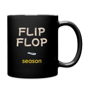 Flip Flop Saison - Tasse einfarbig - Schwarz - Rechts