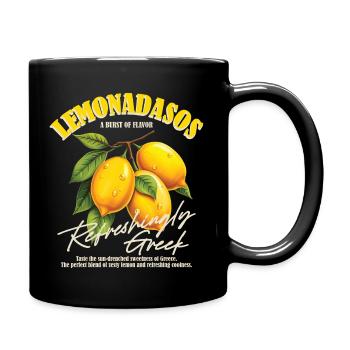 Zitronen Griechenlands – Lemonadasos Hell - Tasse einfarbig - Schwarz - Rechts
