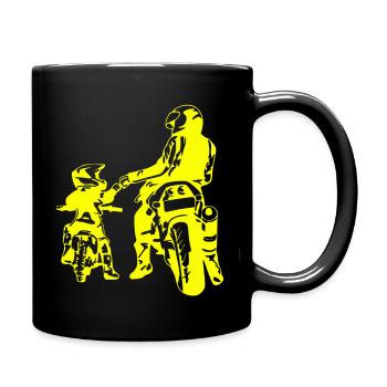 Crâne de hors-la-loi Gangs d’autoroutes Mort de motard - Mug uni - noir - Droite
