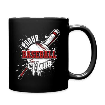Proud Baseball Nana - Full Colour Mug - black - Right