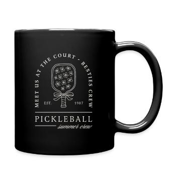 Pickleball Sommer Beste Freunde Mädchen Crew Humor - Tasse einfarbig - Schwarz - Rechts