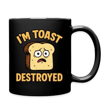 I’m Toast - Toast amusant avec des yeux paniqués - Mug uni - noir - Droite